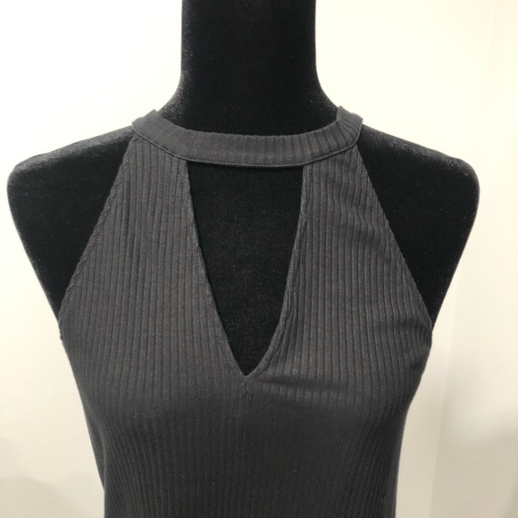 RVCA Black Ribbed Knit Cutout Mini Dress - Picture 6 of 10